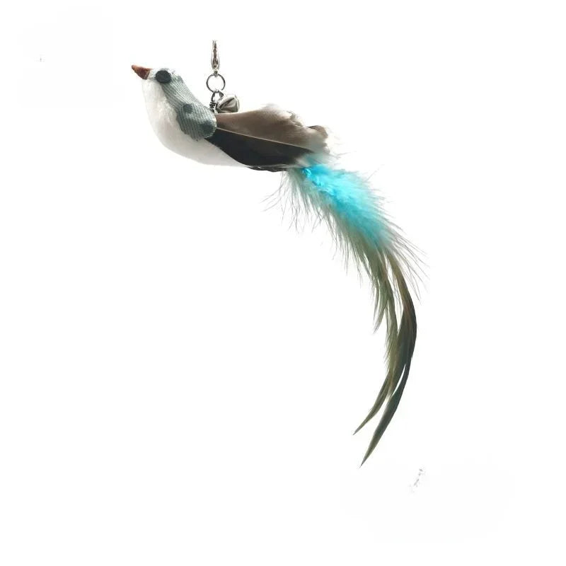Interactive Cat Feather Wand Toy Set