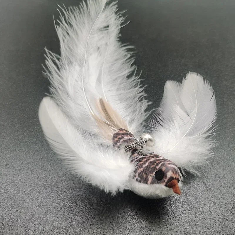Interactive Cat Feather Wand Toy Set
