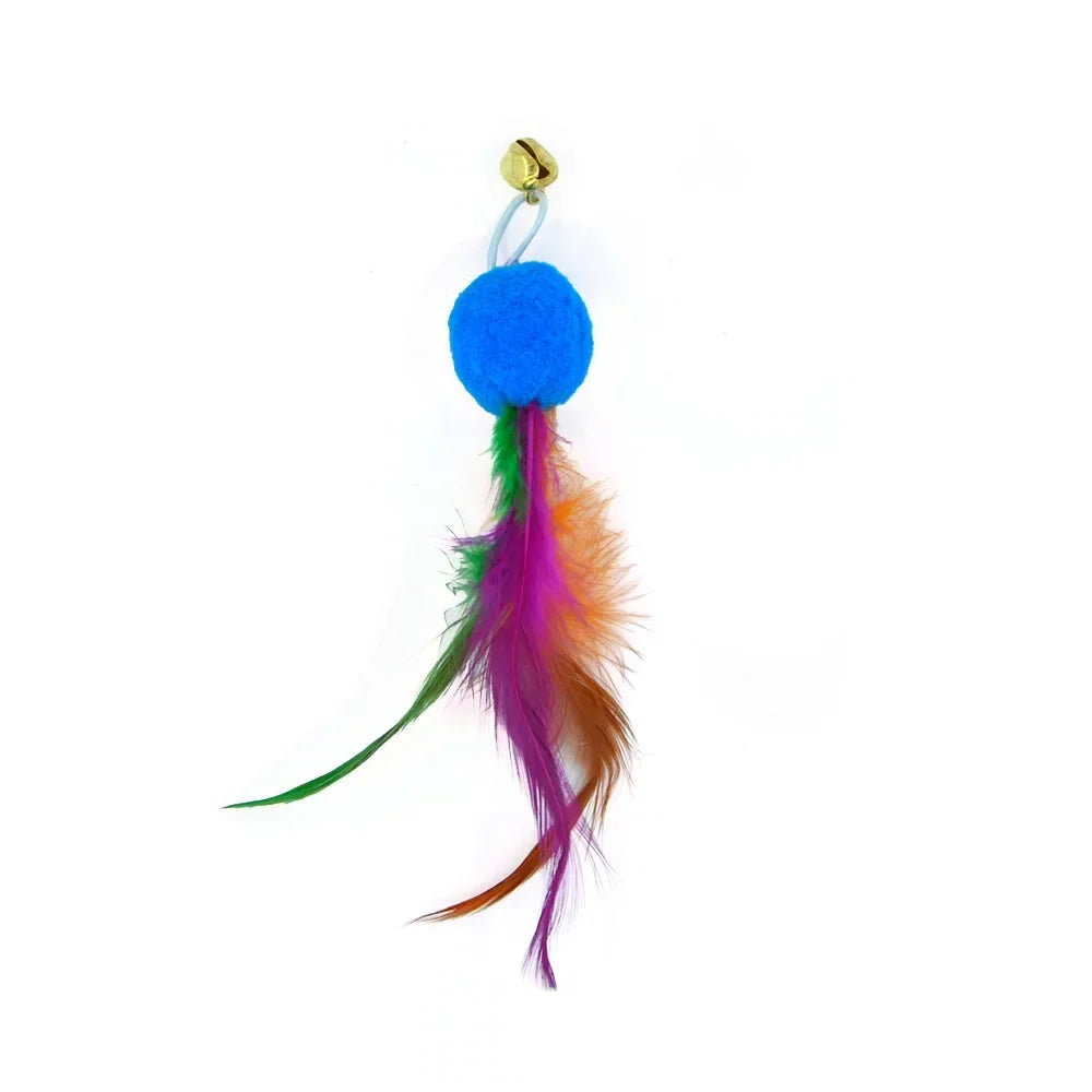 Interactive Cat Feather Wand Toy Set