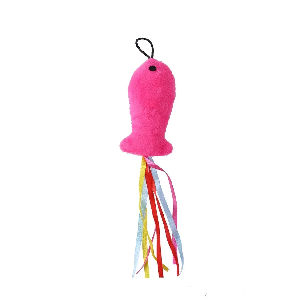 Interactive Cat Feather Wand Toy Set