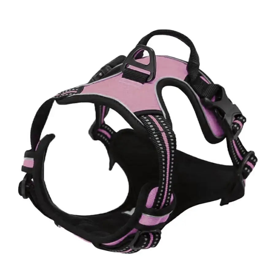 Light purple reflective dog harness