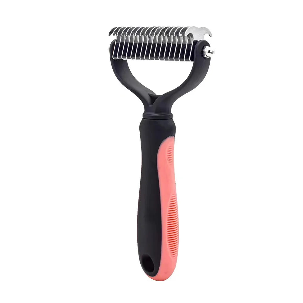 Red deshedding brush size L displayed on white background