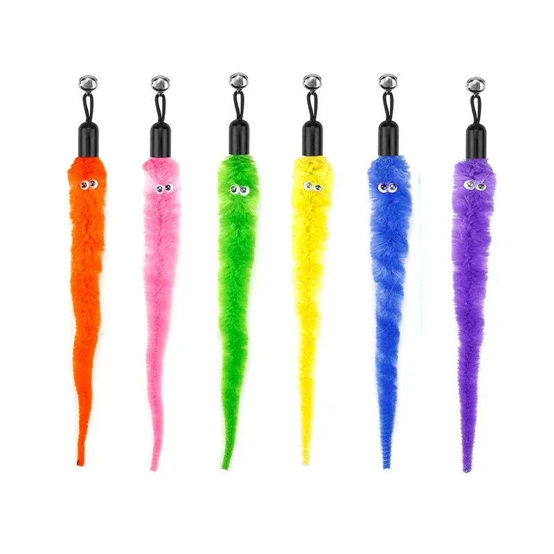 Interactive Cat Feather Wand Toy Set