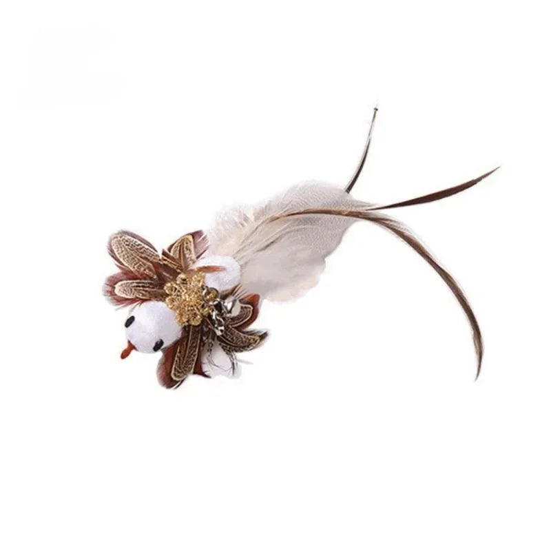 Interactive Cat Feather Wand Toy Set
