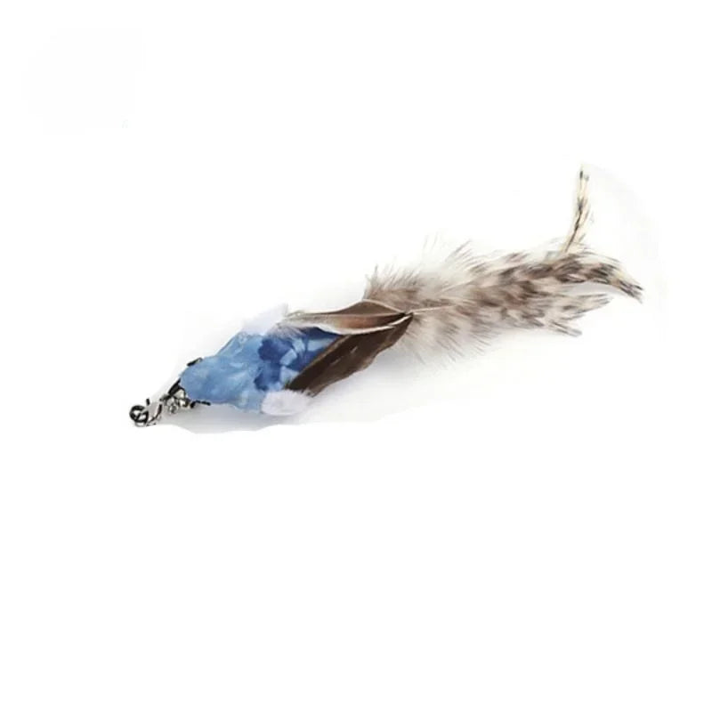 Interactive Cat Feather Wand Toy Set