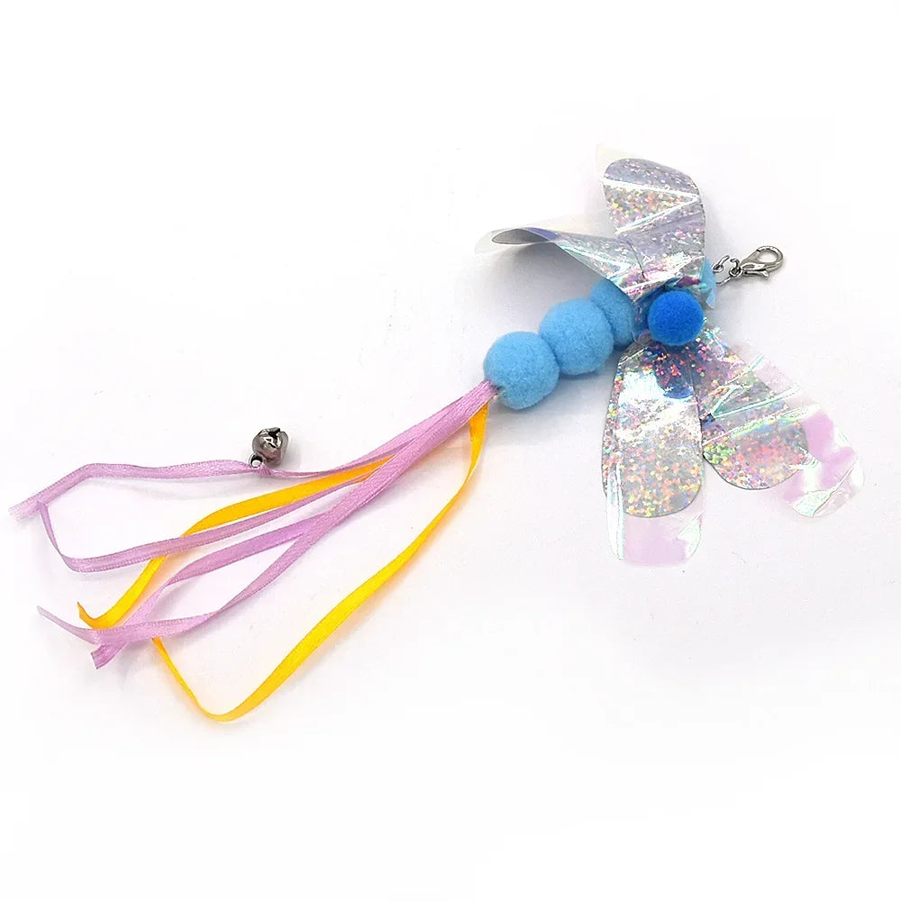 Interactive Cat Feather Wand Toy Set