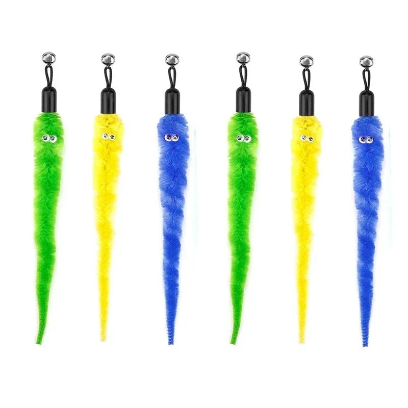 Interactive Cat Feather Wand Toy Set