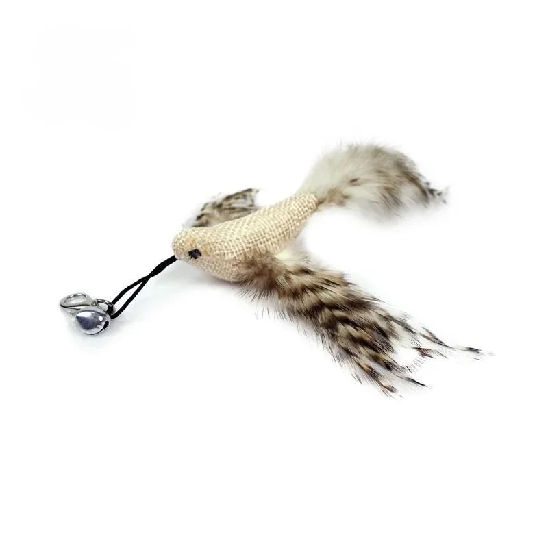 Interactive Cat Feather Wand Toy Set