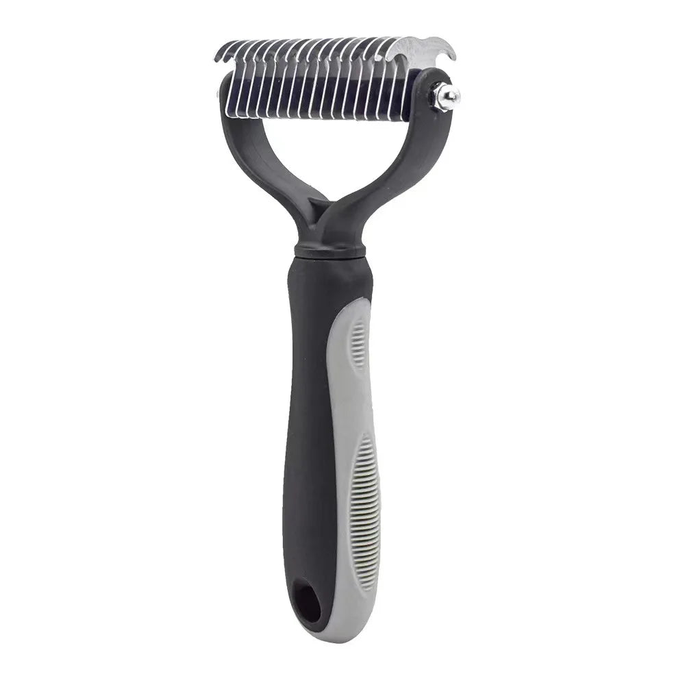 Grey deshedding brush size S with 11 teeth for small pets
